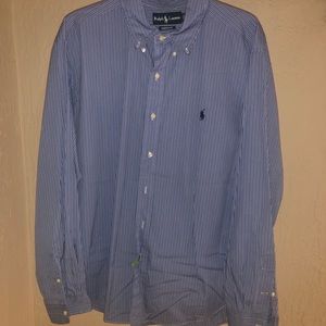 RALPH LAUREN MENS BUTTON DOWN DRESS SHIRT SIZE XL